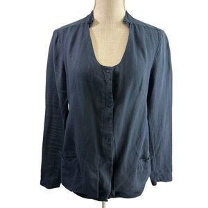 Transit Par Such Linen Blazer Jacket Sz M Lagenlook Quiet Luxury